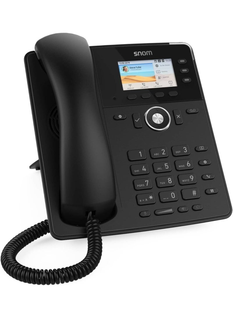 Snom هاتف سلكي ملون Snom D717 بحجم 2.8 بوصة مع مستشعر ضوء محيطي، 3 مفاتيح LED قابلة للبرمجة، Gigabit PoE، USB مع دعم وحدة التوسع - Image 3